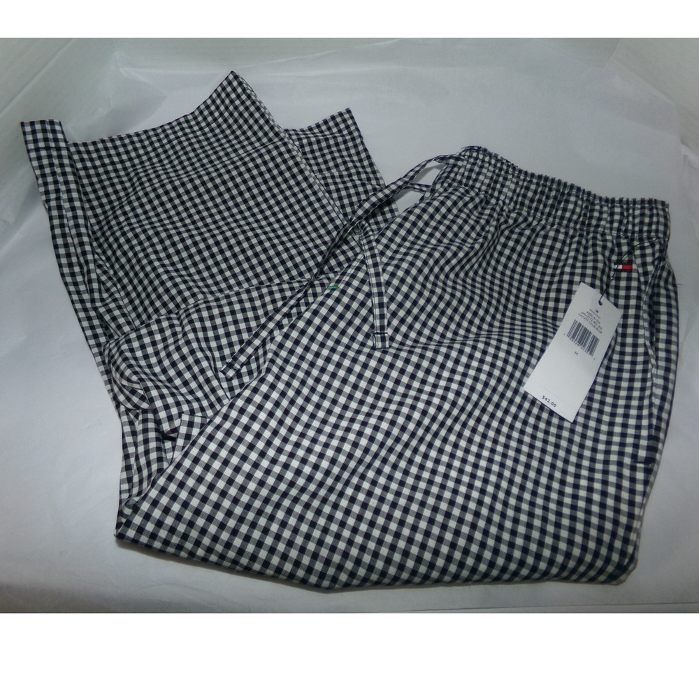 Tommy Hilfiger Mens SZ M Pajama Pants Check Sleep Bottoms NWT